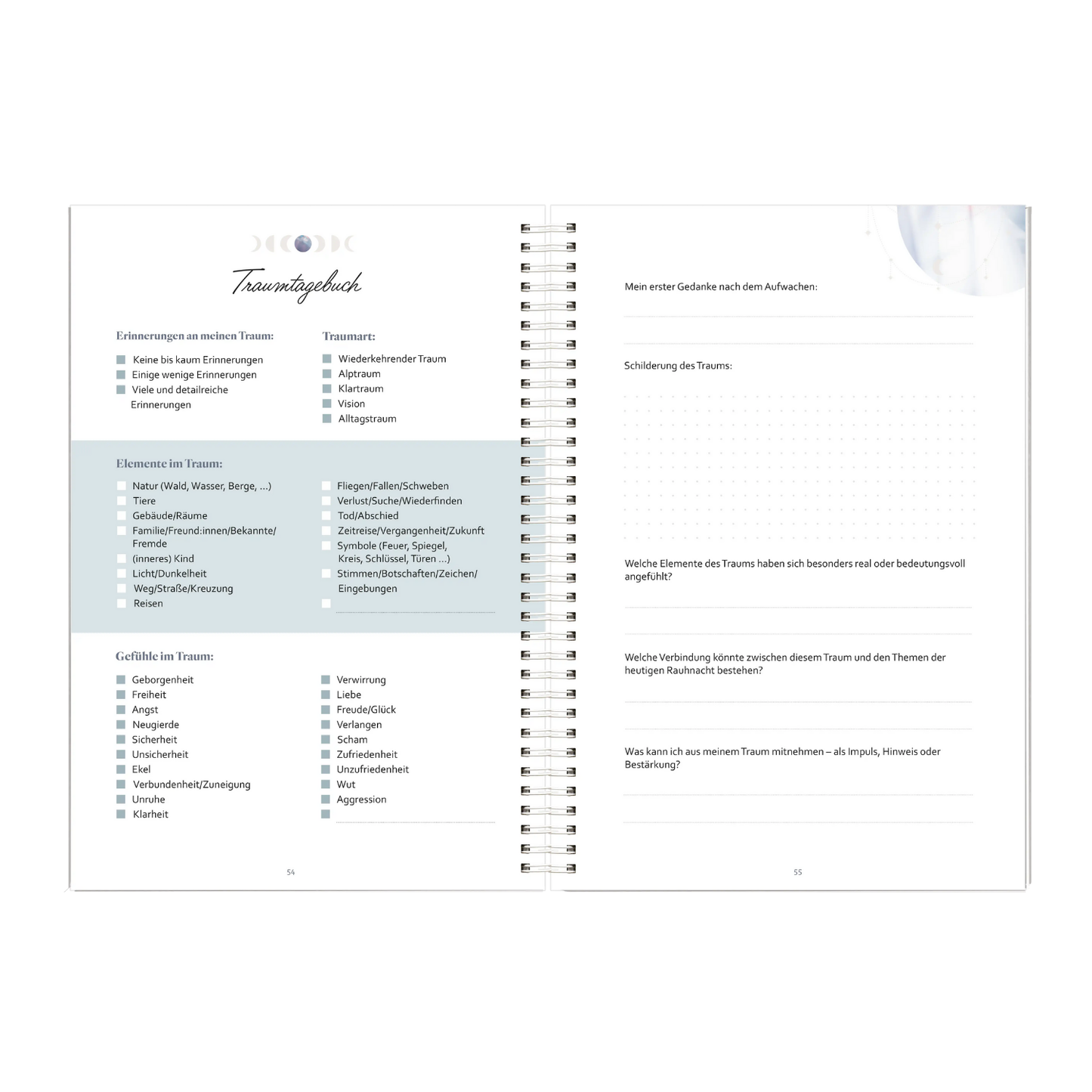 Rauhnächte-Workbook: Deine Reise durch die Rauhnächte | mit Reflexionsfragen, Ritualen, Traumtagebuch uvm.