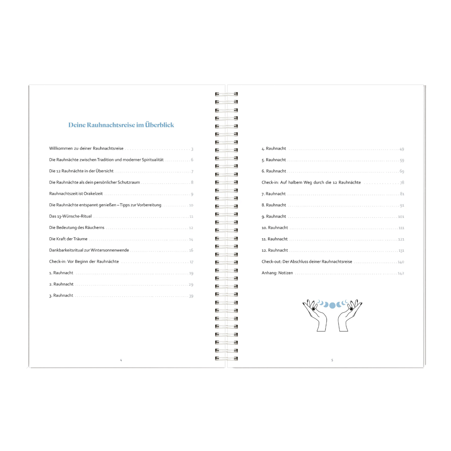Rauhnächte-Workbook: Deine Reise durch die Rauhnächte | mit Reflexionsfragen, Ritualen, Traumtagebuch uvm.