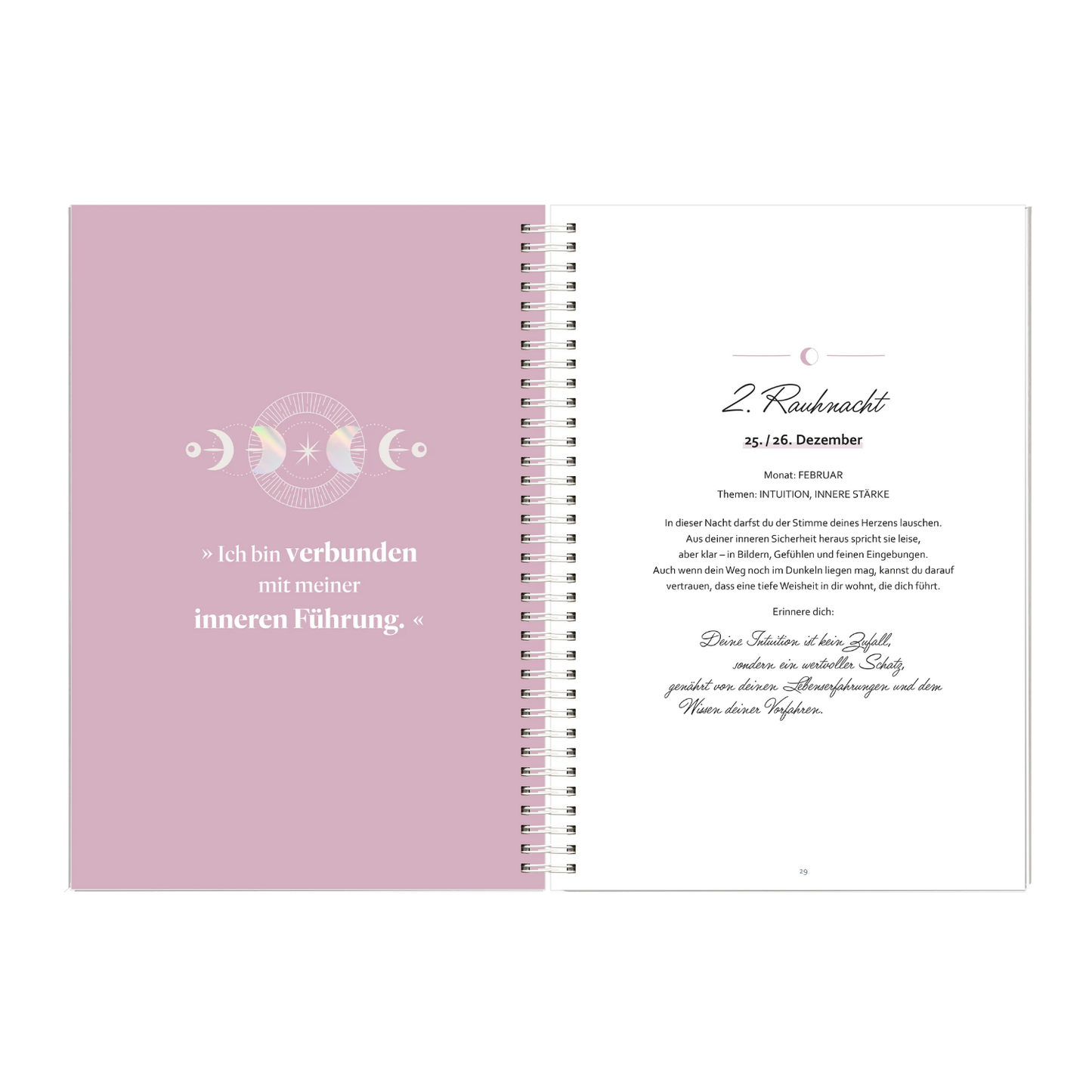 Rauhnächte-Workbook: Deine Reise durch die Rauhnächte | mit Reflexionsfragen, Ritualen, Traumtagebuch uvm.